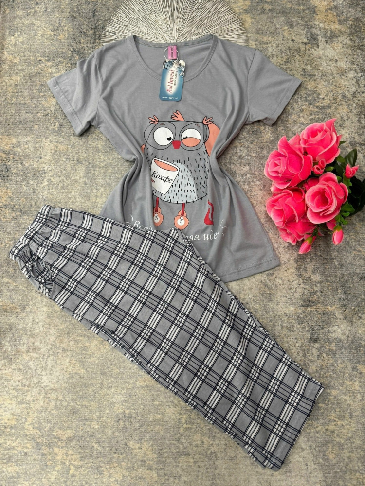 Пижама серая купить в Интернет-магазине Садовод База - цена 400 руб Садовод интернет-каталог