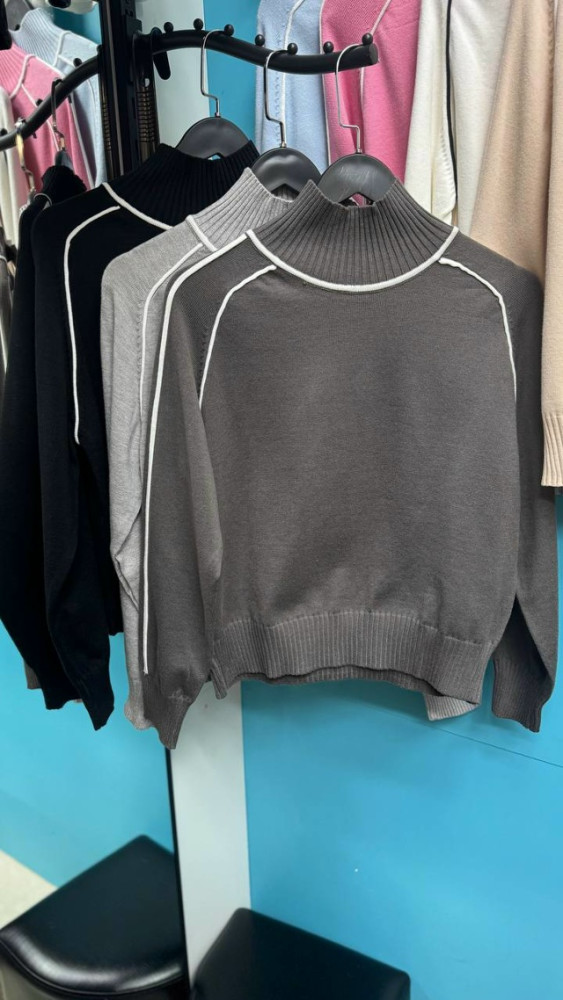 Джемпер темно-серый купить в Интернет-магазине Садовод База - цена 1500 руб Садовод интернет-каталог