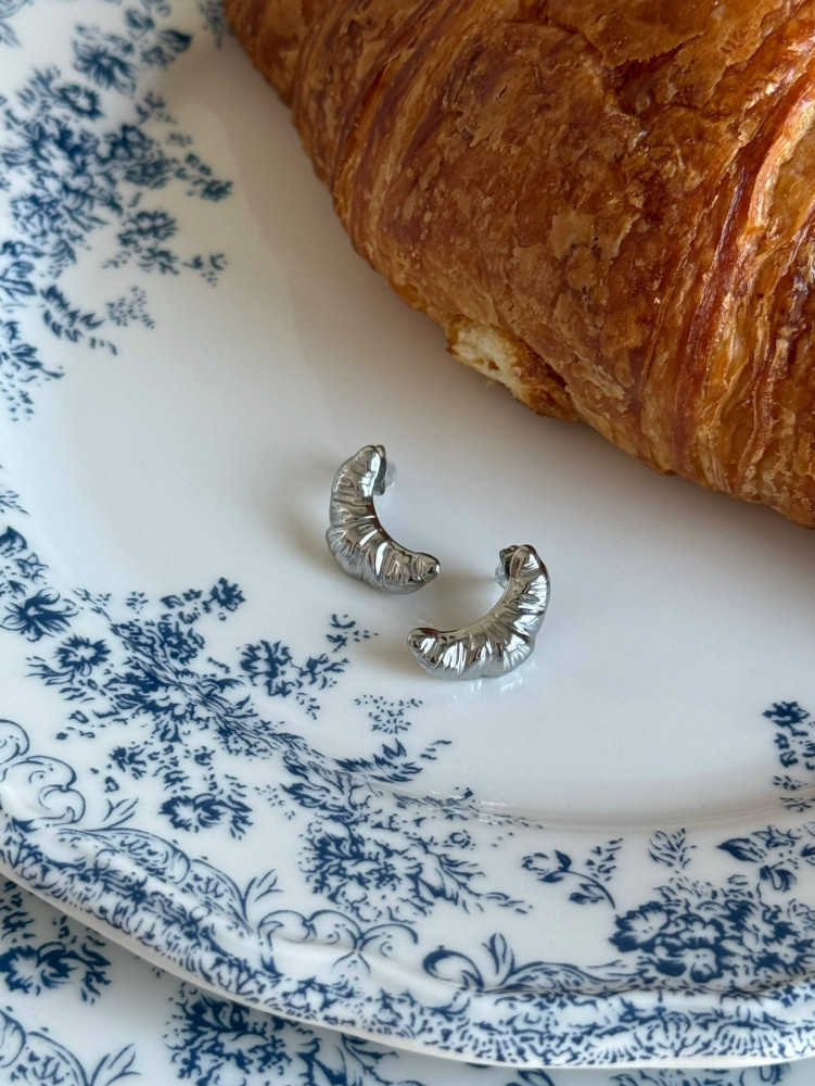 🤍Серьги «Круассанчик» купить в Интернет-магазине Садовод База - цена 250 руб Садовод интернет-каталог