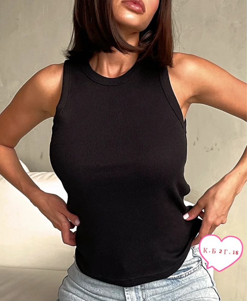 Женская майка черная