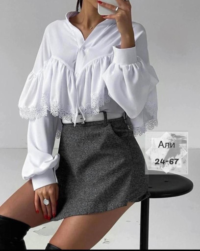 Безумно стильная новинка - блузка с объемным дизайном в двух расцветках САДОВОД официальный интернет-каталог