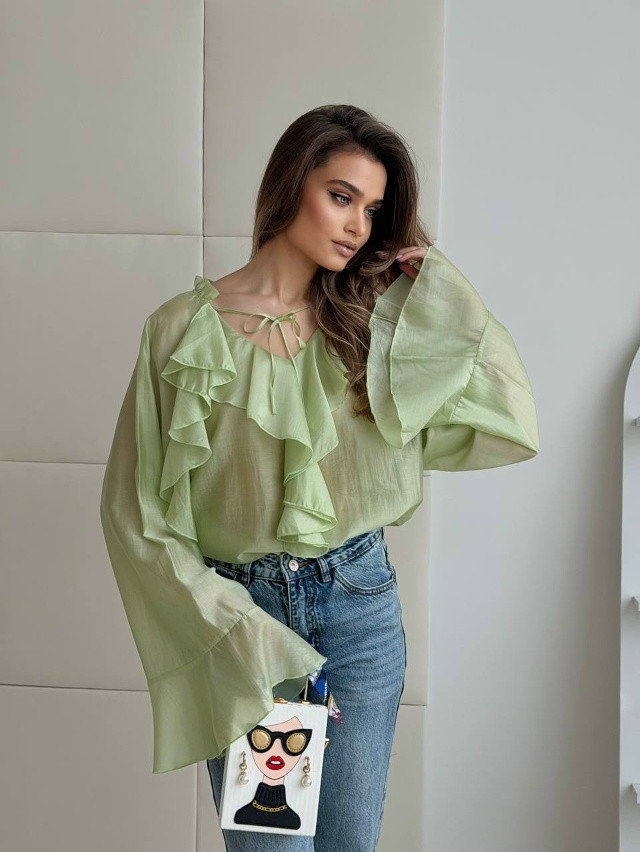 Блузка зеленая купить в Интернет-магазине Садовод База - цена 1500 руб Садовод интернет-каталог