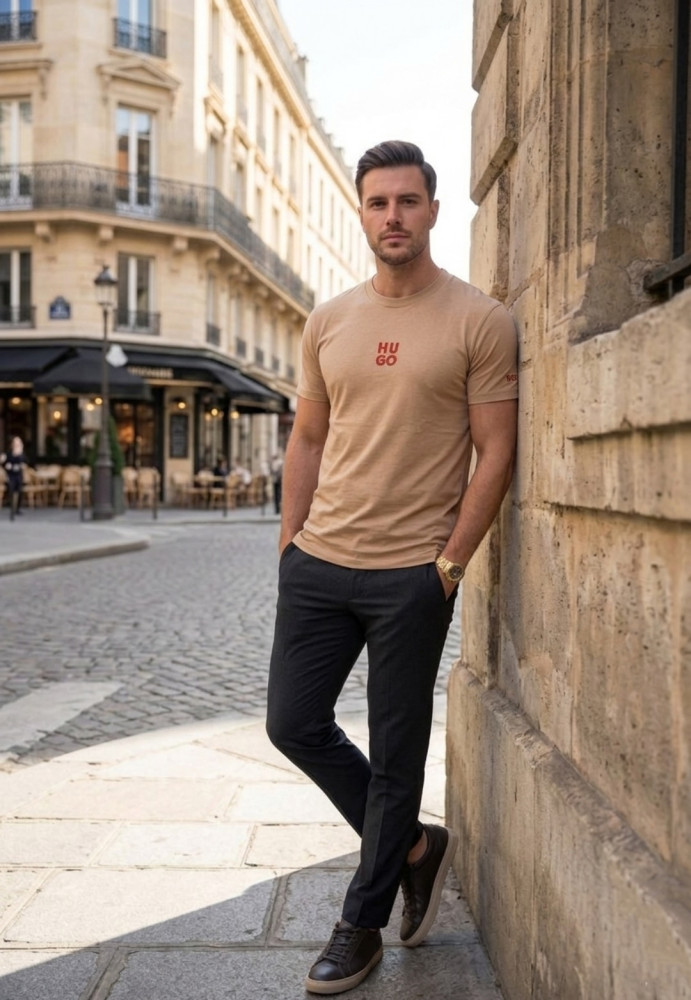 Мужская футболка бежевая купить в Интернет-магазине Садовод База - цена 850 руб Садовод интернет-каталог