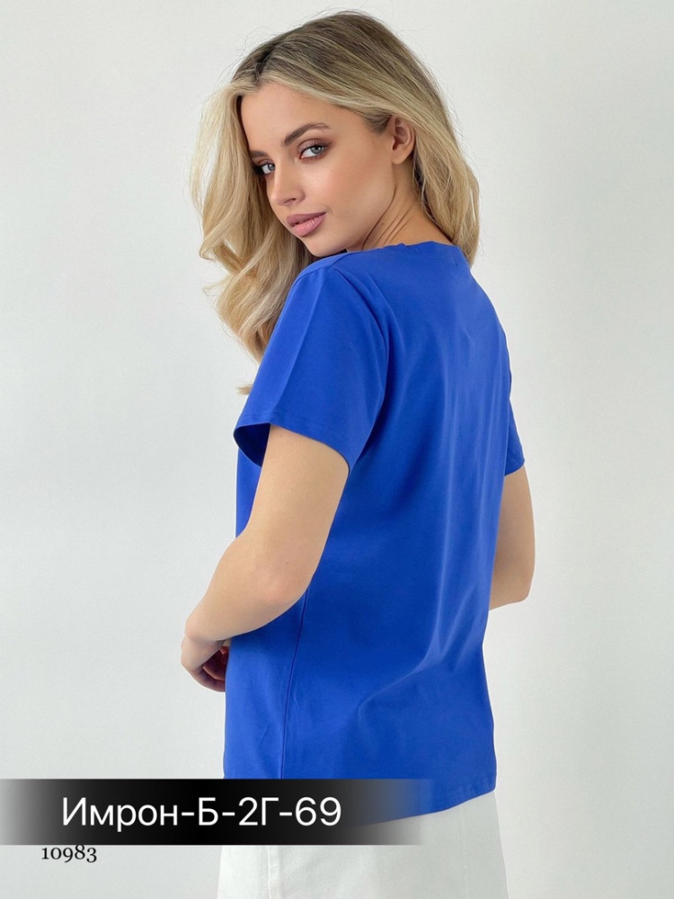 Женская футболка синяя купить в Интернет-магазине Садовод База - цена 200 руб Садовод интернет-каталог