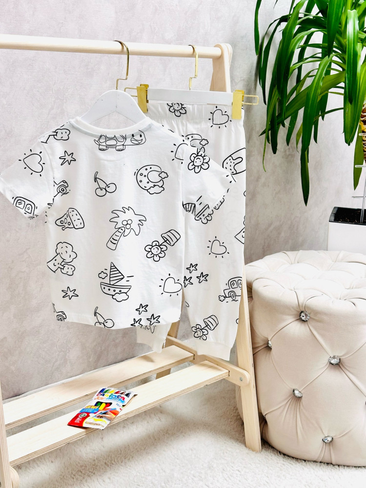 Пижама белая купить в Интернет-магазине Садовод База - цена 1050 руб Садовод интернет-каталог