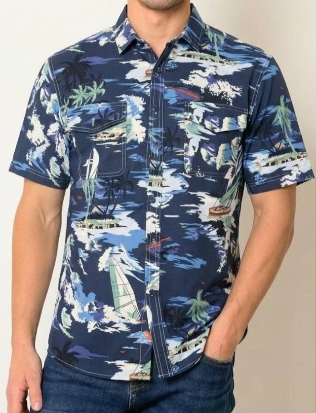 Мужские рубашка с коротким рукавом тонкий