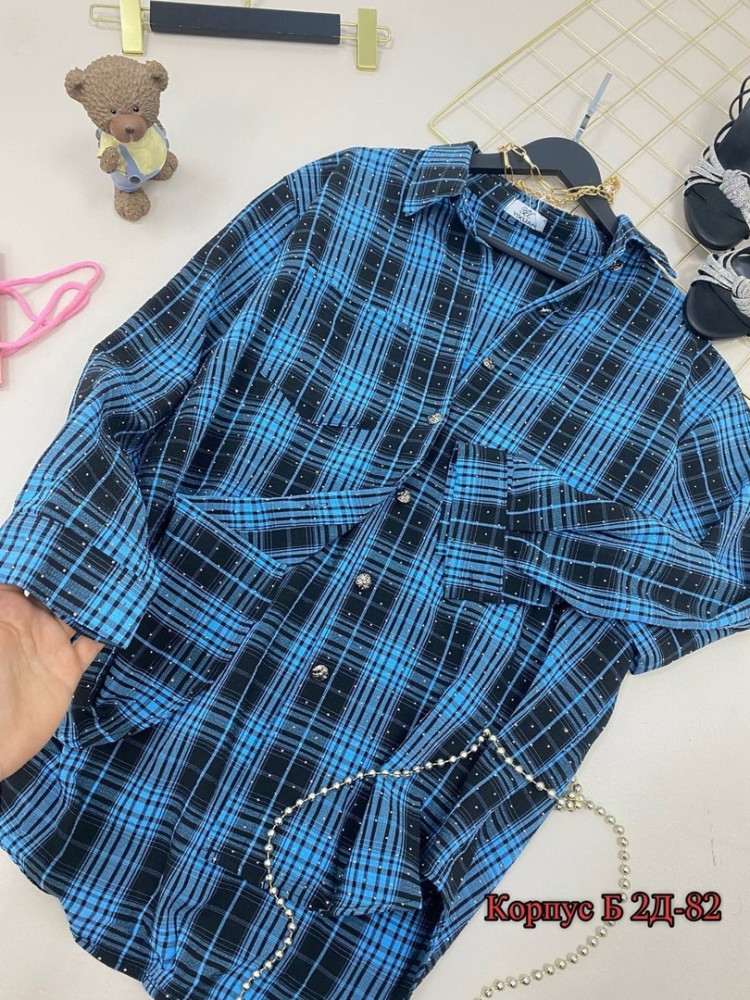 Женская рубашка синяя купить в Интернет-магазине Садовод База - цена 999 руб Садовод интернет-каталог