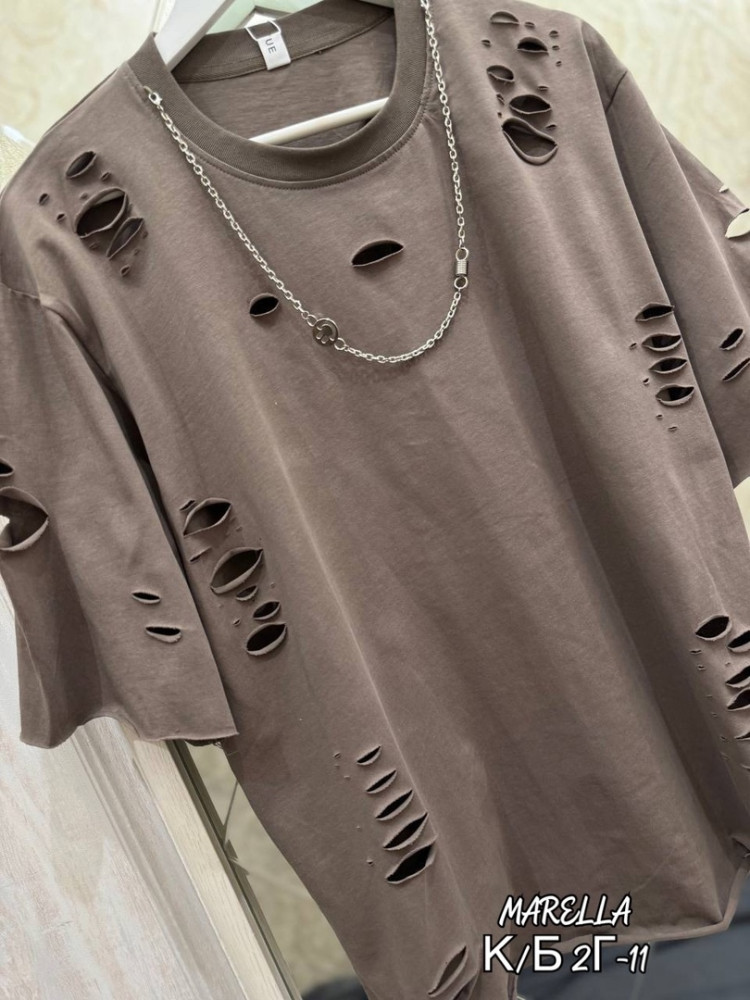 Женская футболка коричневая купить в Интернет-магазине Садовод База - цена 1100 руб Садовод интернет-каталог