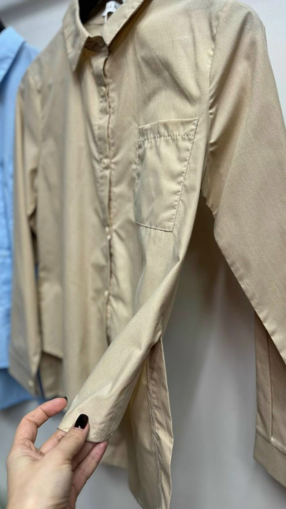 Женская рубашка бежевая купить в Интернет-магазине Садовод База - цена 650 руб Садовод интернет-каталог