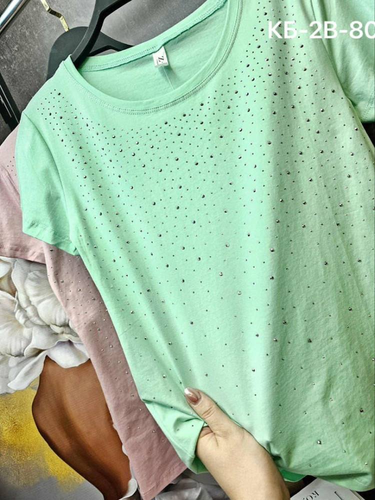 Женская футболка зеленая купить в Интернет-магазине Садовод База - цена 700 руб Садовод интернет-каталог