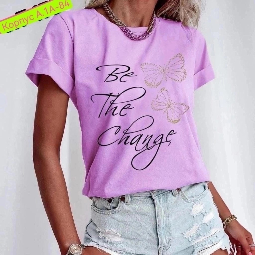 Женская футболка Цвет как на фото купить в Интернет-магазине Садовод База - цена 300 руб Садовод интернет-каталог