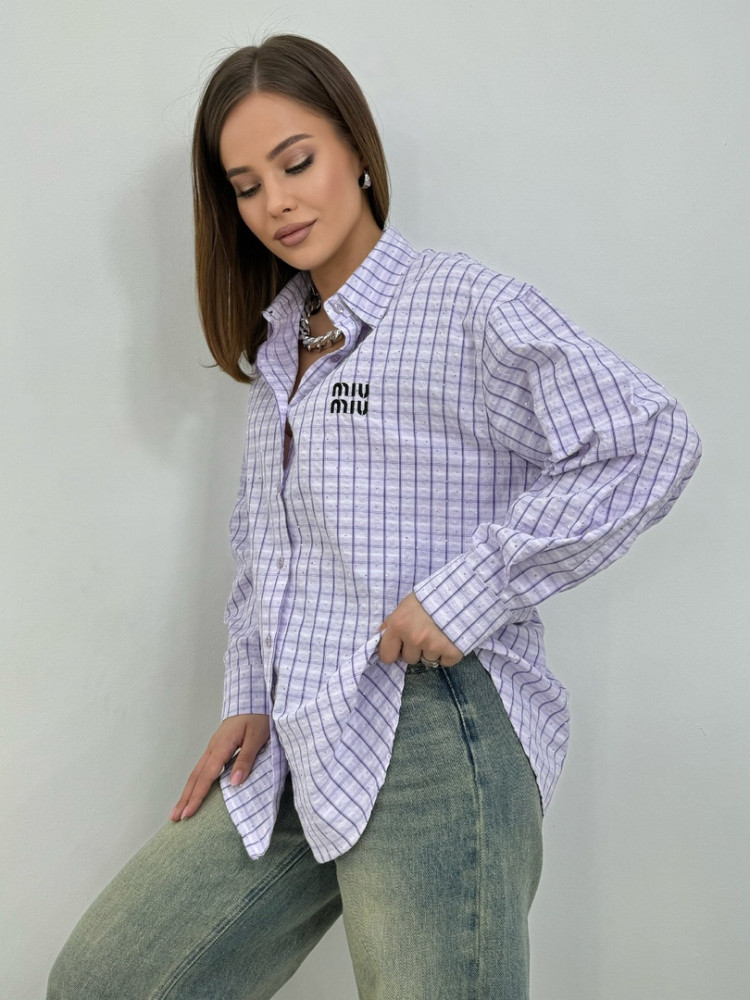 Женская рубашка фиолетовая купить в Интернет-магазине Садовод База - цена 1200 руб Садовод интернет-каталог