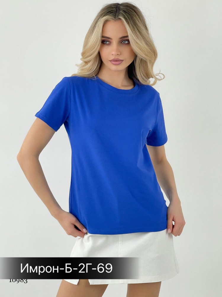 Женская футболка синяя купить в Интернет-магазине Садовод База - цена 200 руб Садовод интернет-каталог