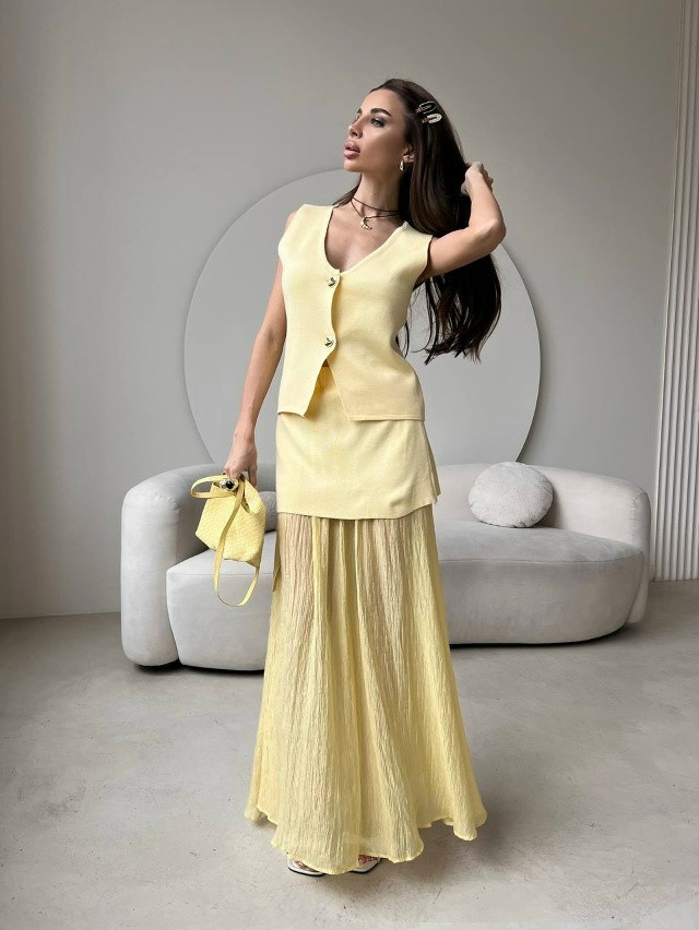 Женский костюм желтый купить в Интернет-магазине Садовод База - цена 1200 руб Садовод интернет-каталог