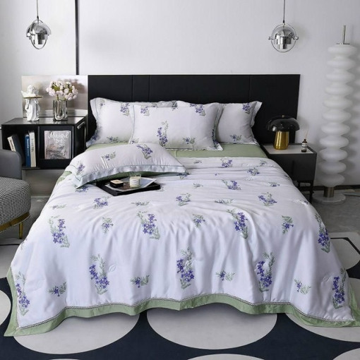 Комплект постельного белья тенсель с мережко с  готовым одеялом САДОВОД официальный интернет-каталог