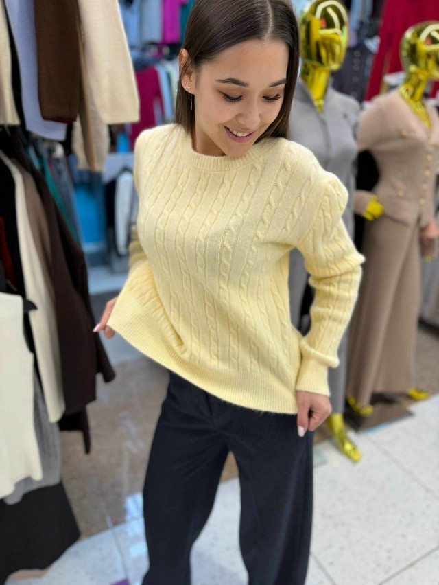 Свитер женский желтый купить в Интернет-магазине Садовод База - цена 1100 руб Садовод интернет-каталог