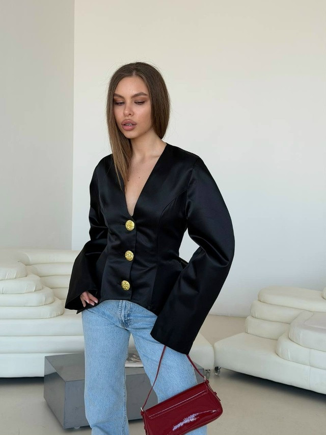 Женский пиджак черный купить в Интернет-магазине Садовод База - цена 2100 руб Садовод интернет-каталог