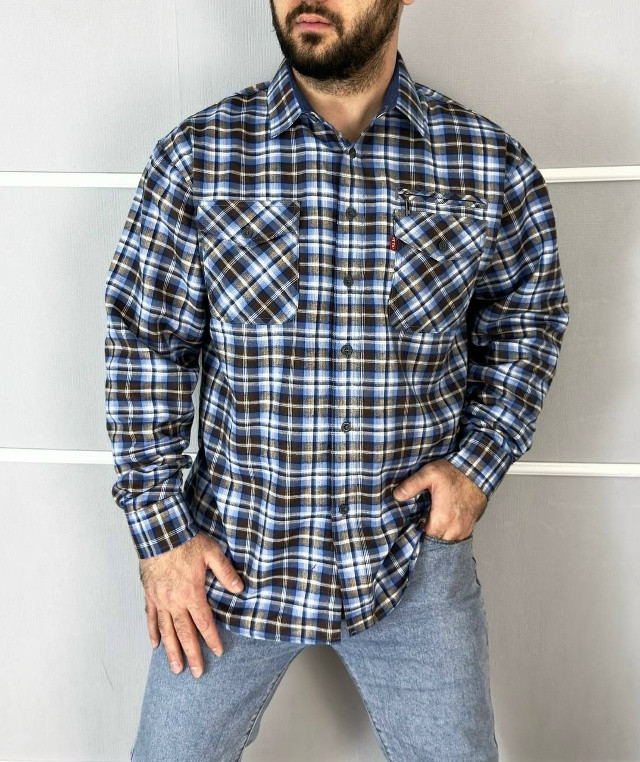 Мужская рубашка серая