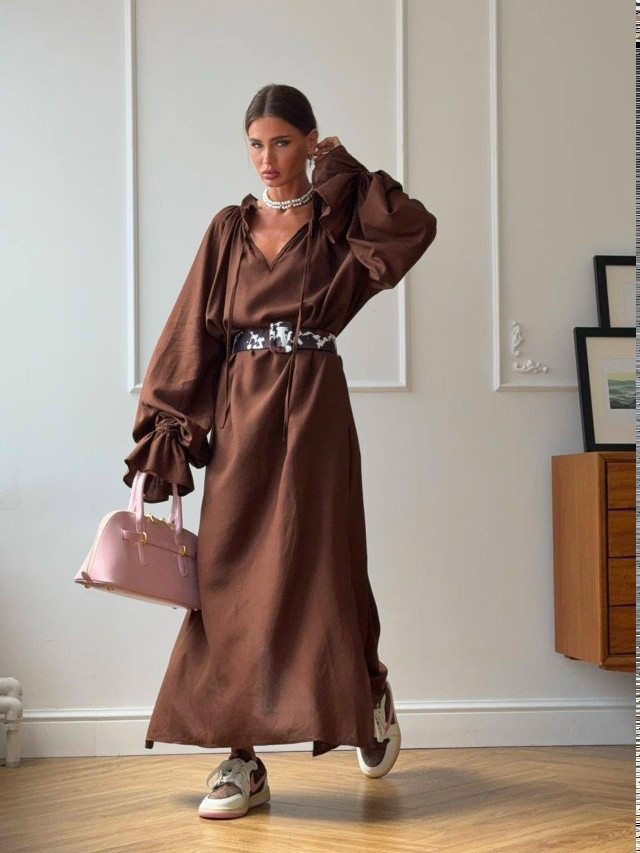 Платье коричневое купить в Интернет-магазине Садовод База - цена 3600 руб Садовод интернет-каталог