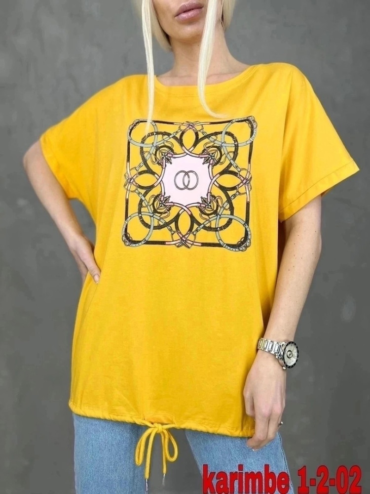 Женская футболка желтая купить в Интернет-магазине Садовод База - цена 350 руб Садовод интернет-каталог