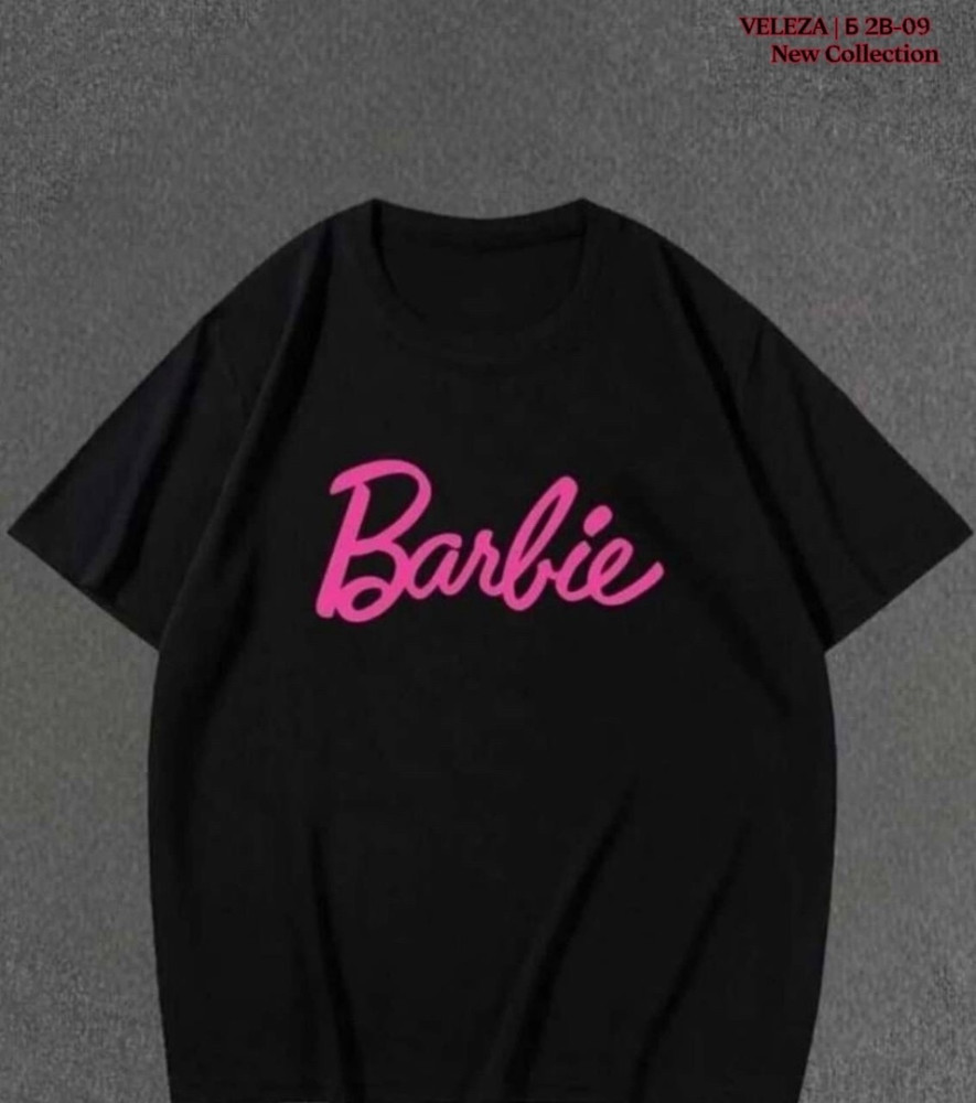 Трендовая футболка в двух актуальных  расцветках с надписью “Barbie” купить в Интернет-магазине Садовод База - цена 400 руб Садовод интернет-каталог