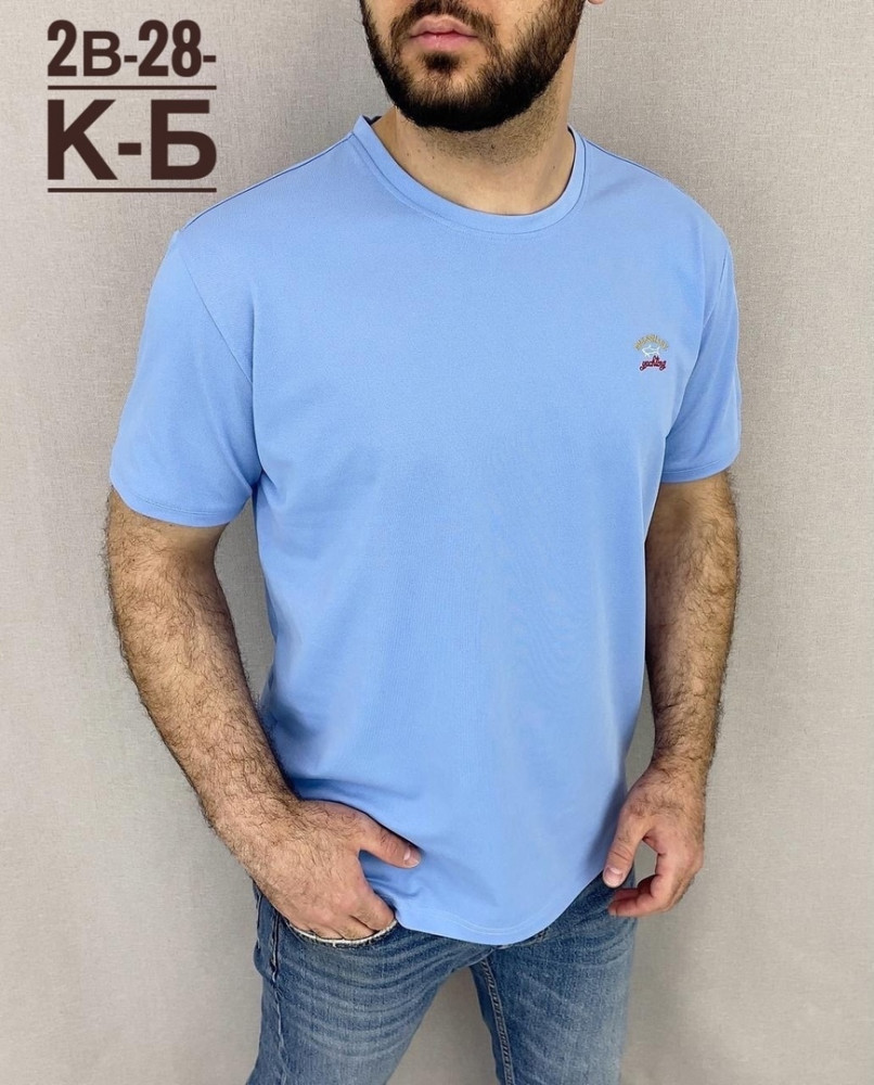 Мужская футболка голубая купить в Интернет-магазине Садовод База - цена 950 руб Садовод интернет-каталог