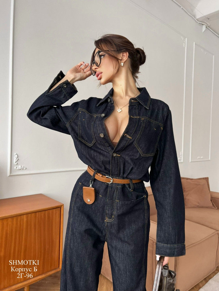 Женский комбинезон темно-синий купить в Интернет-магазине Садовод База - цена 2700 руб Садовод интернет-каталог