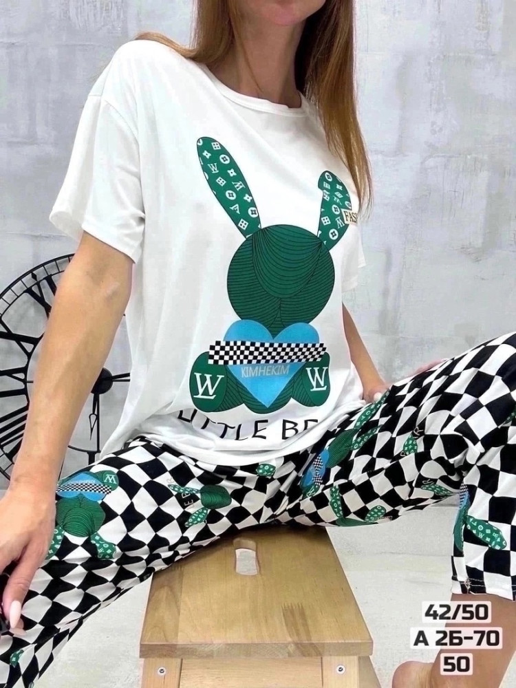 Пижама женская , тройка ( штаны +шорты ) купить в Интернет-магазине Садовод База - цена 500 руб Садовод интернет-каталог