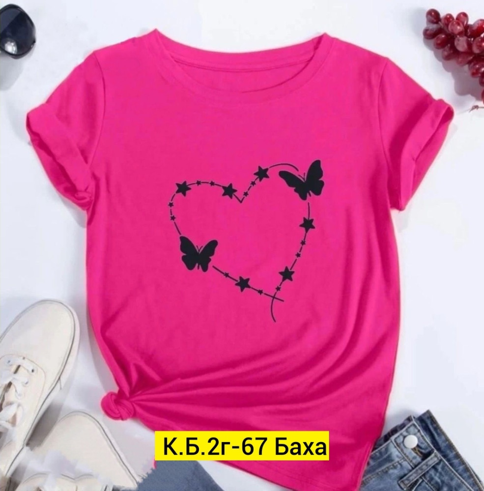 Женская футболка розовая купить в Интернет-магазине Садовод База - цена 250 руб Садовод интернет-каталог