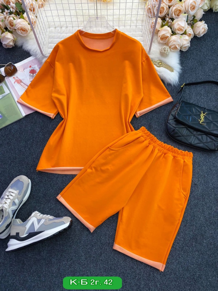 Женский костюм оранжевый купить в Интернет-магазине Садовод База - цена 900 руб Садовод интернет-каталог