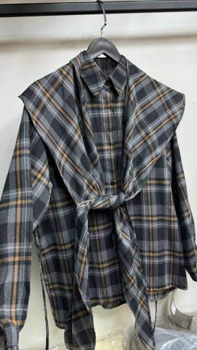 Рубашка клетка с баской САДОВОД официальный интернет-каталог