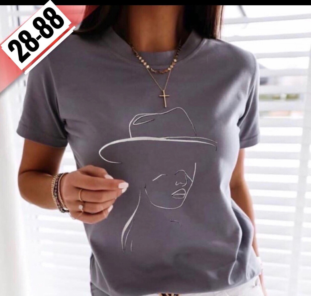 Женская футболка темно-серая купить в Интернет-магазине Садовод База - цена 200 руб Садовод интернет-каталог