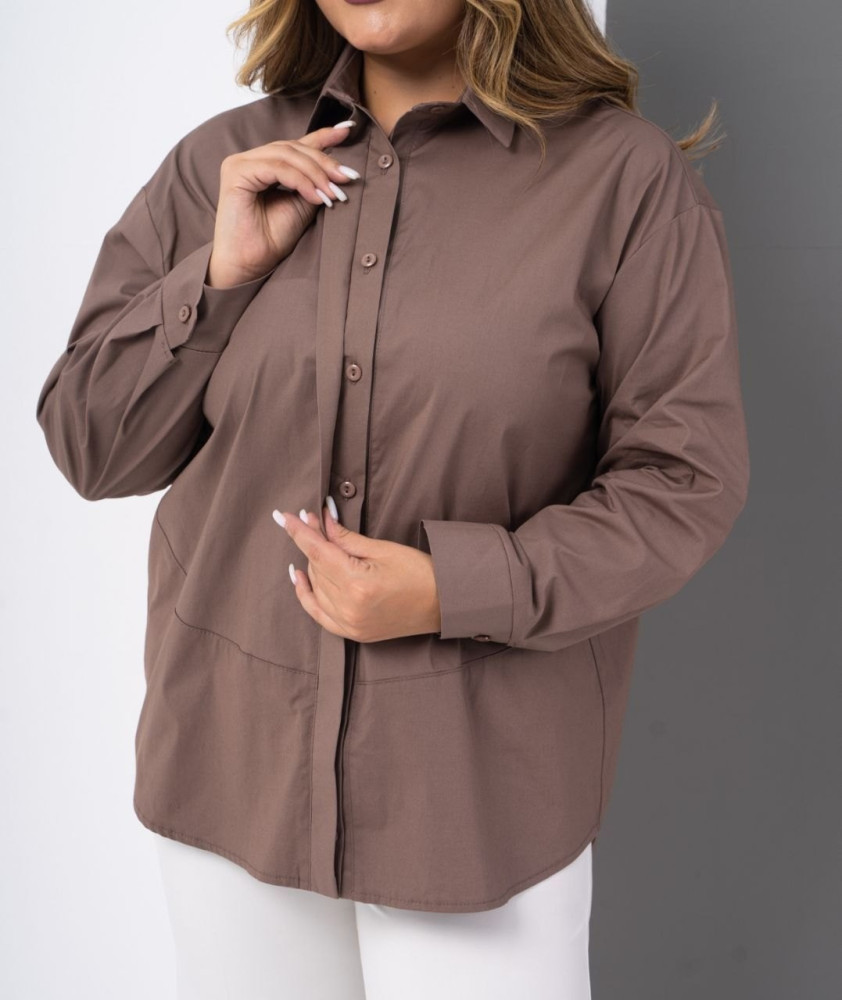 Женская рубашка коричневая купить в Интернет-магазине Садовод База - цена 3000 руб Садовод интернет-каталог