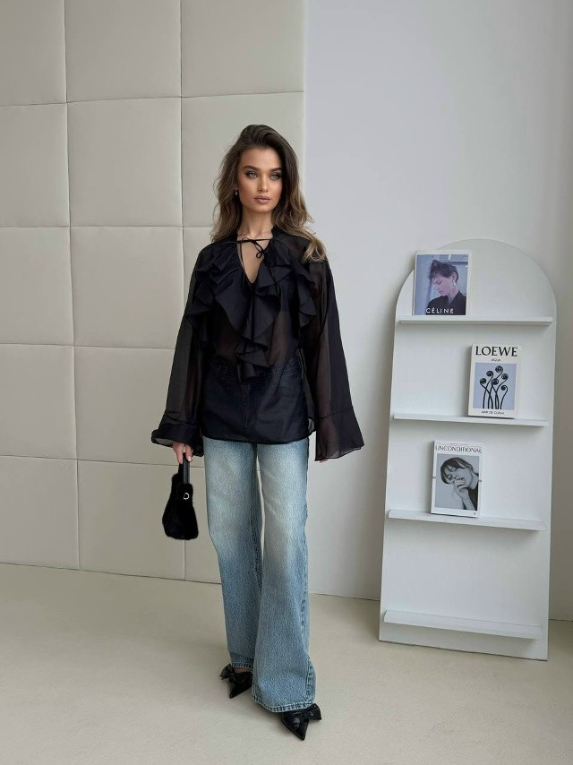 Блузка черная купить в Интернет-магазине Садовод База - цена 1500 руб Садовод интернет-каталог