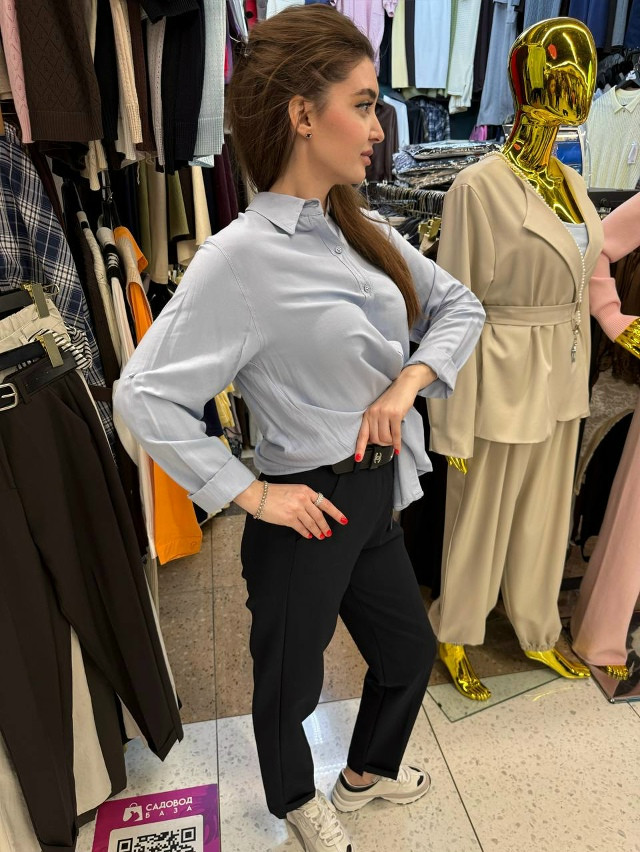 Женские брюки синие купить в Интернет-магазине Садовод База - цена 1500 руб Садовод интернет-каталог