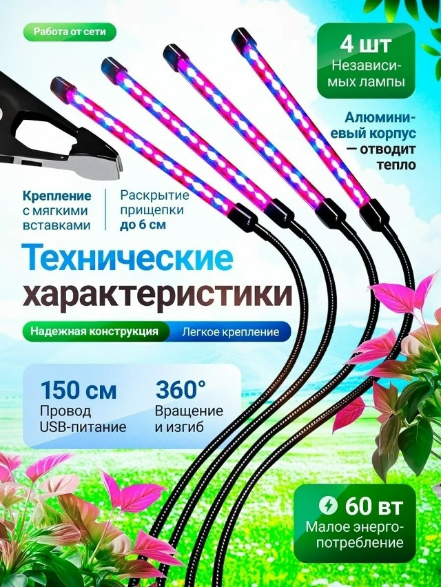 Фитолампа для растений купить в Интернет-магазине Садовод База - цена 450 руб Садовод интернет-каталог