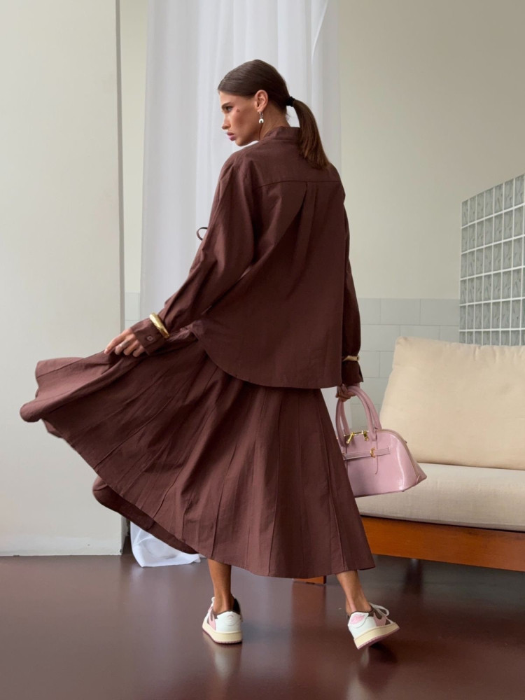 Женский костюм коричневый купить в Интернет-магазине Садовод База - цена 5800 руб Садовод интернет-каталог