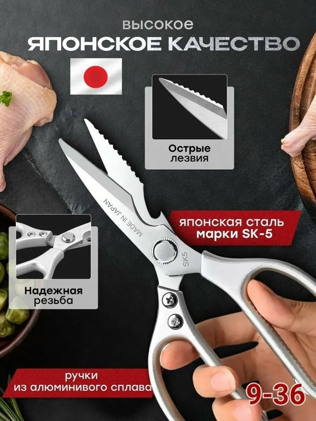 Ножницы кухонные купить в Интернет-магазине Садовод База - цена 150 руб Садовод интернет-каталог