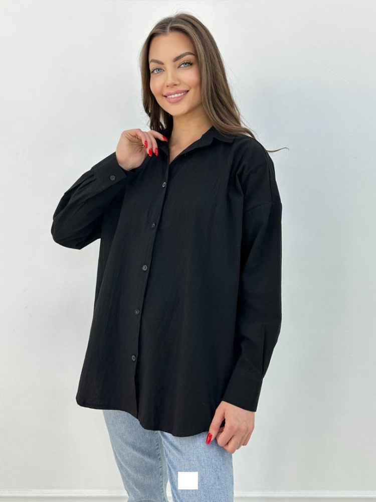 Женская рубашка черная купить в Интернет-магазине Садовод База - цена 950 руб Садовод интернет-каталог