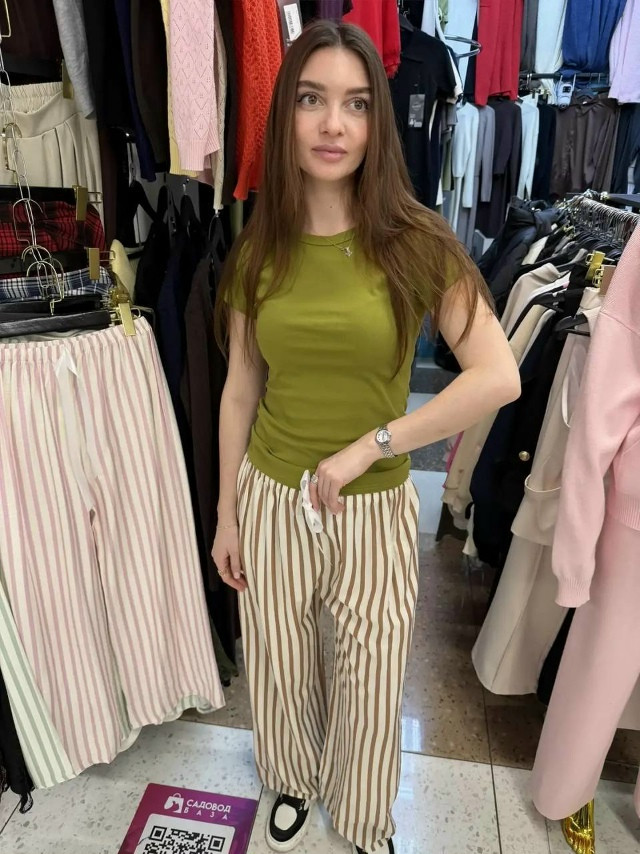 Женские брюки коричневые купить в Интернет-магазине Садовод База - цена 600 руб Садовод интернет-каталог