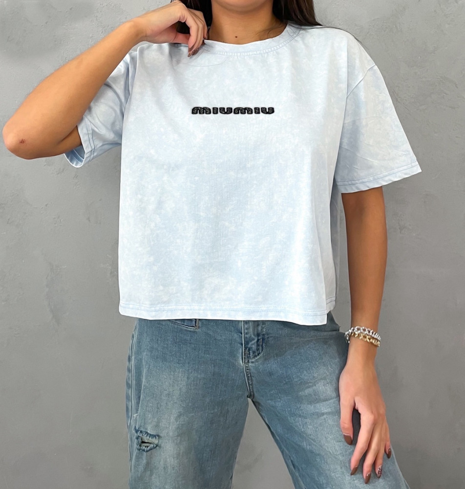 Женская футболка голубая купить в Интернет-магазине Садовод База - цена 700 руб Садовод интернет-каталог