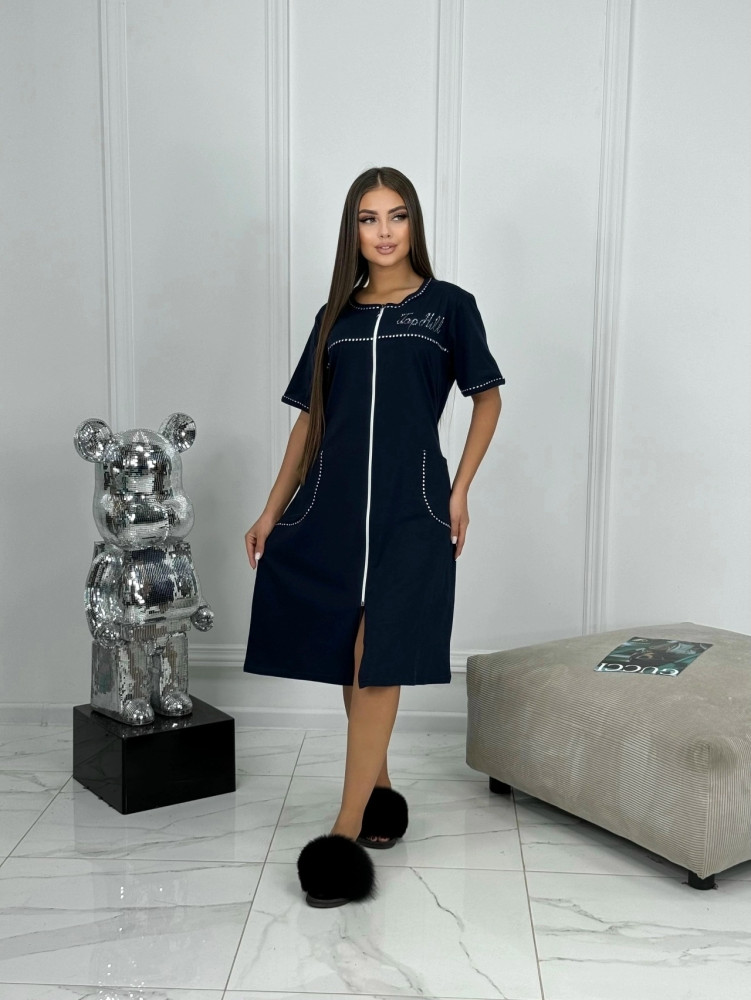 халат черный