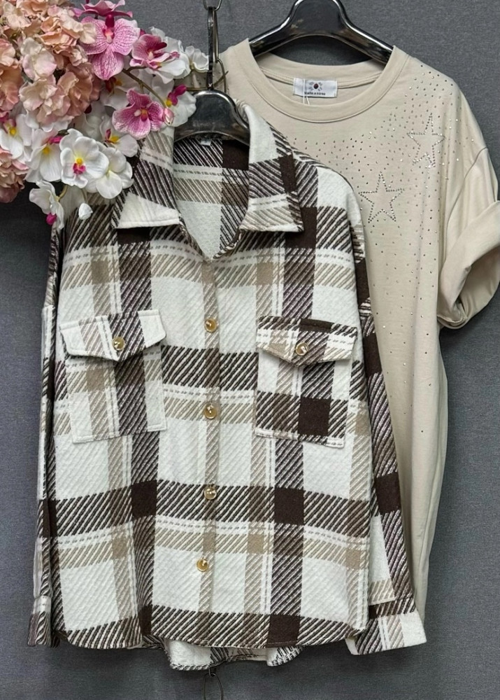Женская рубашка коричневая купить в Интернет-магазине Садовод База - цена 1300 руб Садовод интернет-каталог