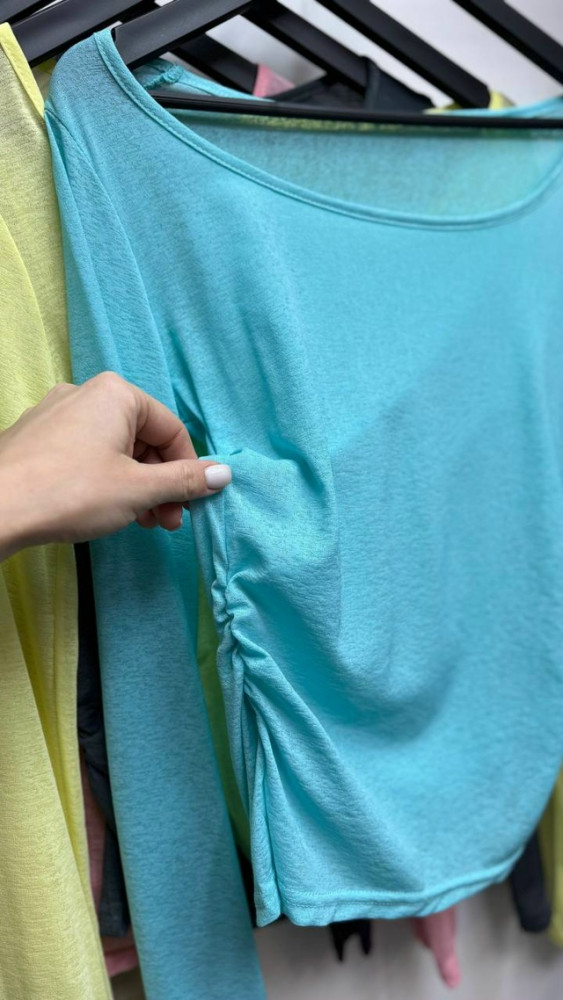 Лонгслив бирюзовый купить в Интернет-магазине Садовод База - цена 800 руб Садовод интернет-каталог