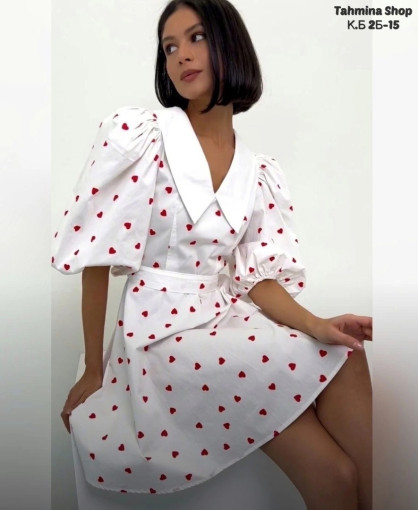 нежнейшие и воздушные платья с аккуратными сердечками и воротничком для женственных красоток САДОВОД официальный интернет-каталог