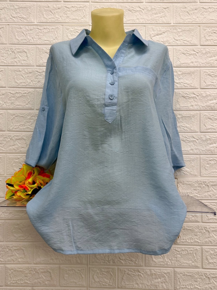 Женская рубашка голубая купить в Интернет-магазине Садовод База - цена 800 руб Садовод интернет-каталог