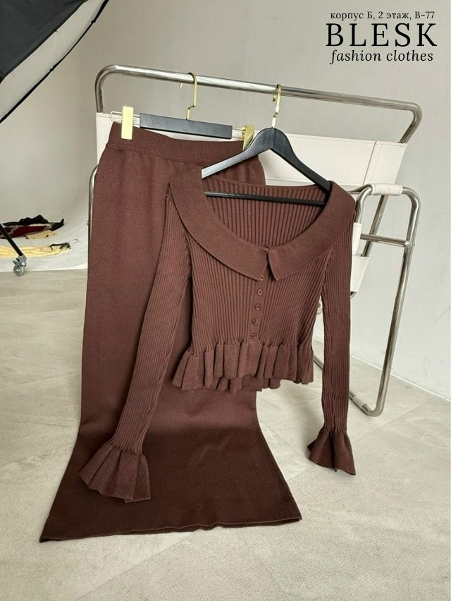 Женский костюм коричневый купить в Интернет-магазине Садовод База - цена 1700 руб Садовод интернет-каталог