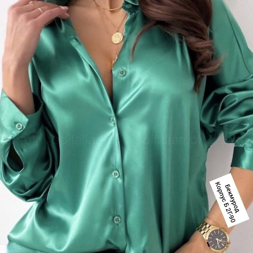 Женская рубашка зеленая купить в Интернет-магазине Садовод База - цена 750 руб Садовод интернет-каталог
