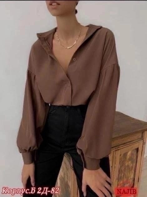Женская рубашка коричневая купить в Интернет-магазине Садовод База - цена 550 руб Садовод интернет-каталог