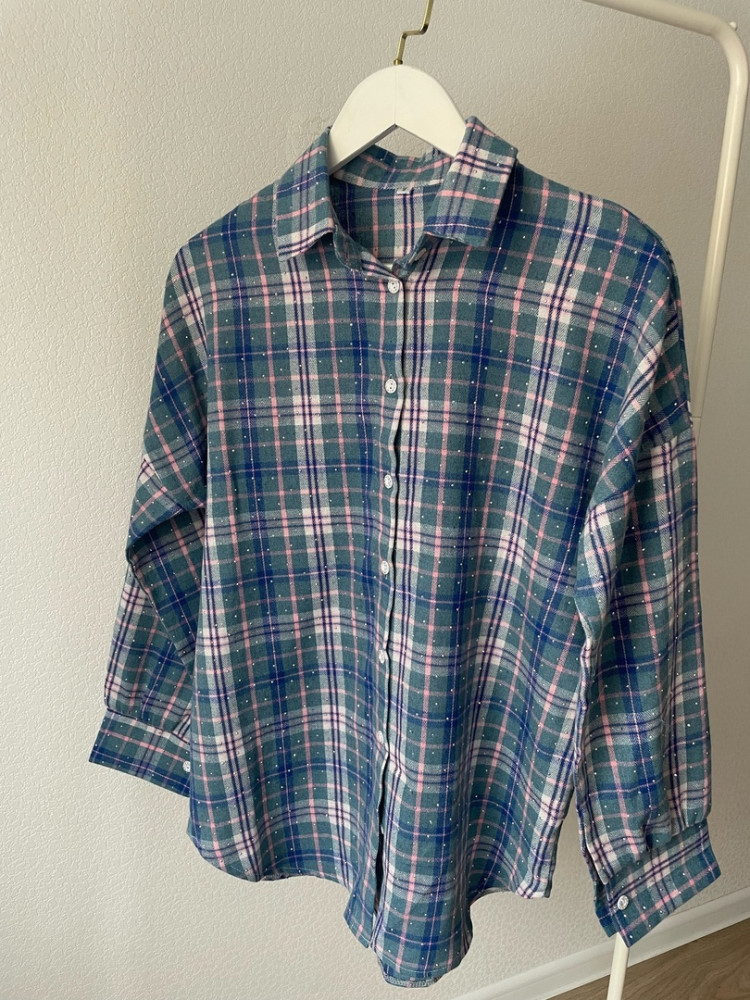 Женская рубашка синяя купить в Интернет-магазине Садовод База - цена 1550 руб Садовод интернет-каталог